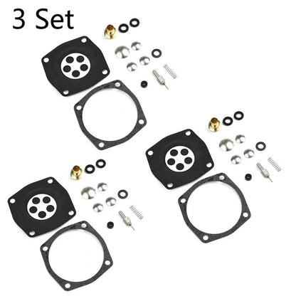 Set of 3 Carburetor Rebuilt Kits for Tecumseh Jiffy Ice Auger 30 & 31 (630978, 630932)