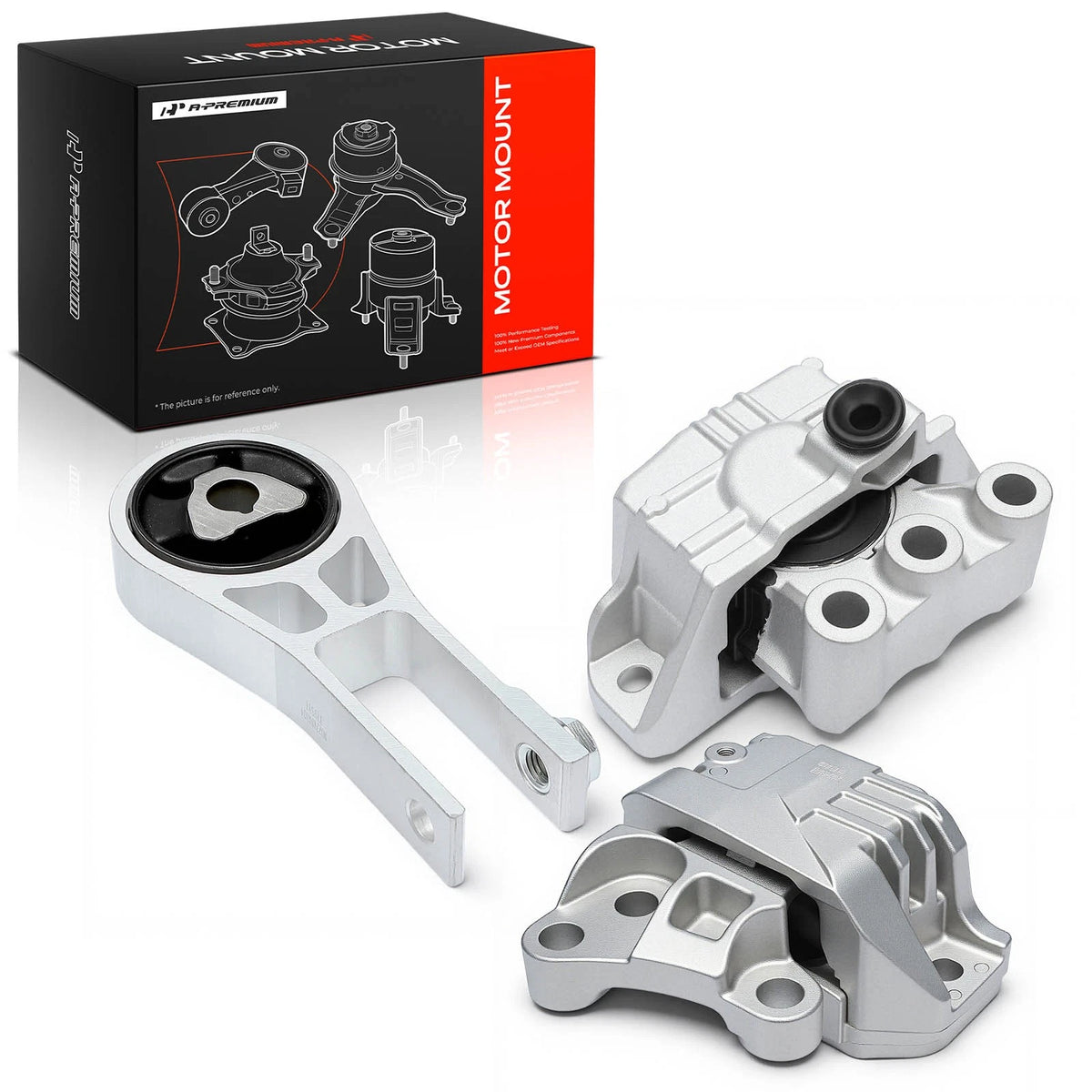 3X Engine Shock & Trans Mount for Jeep Compass Renegade (2017–2021) 68278029AB, 68278029AC, 68363755AA