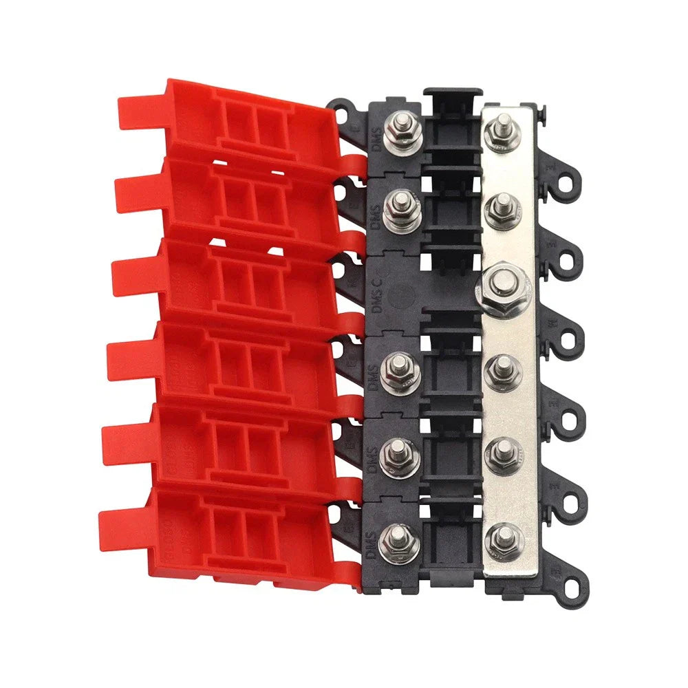 5-Way Fuse Holder Block with 30A, 60A, 100A Fuses for Car Distribution