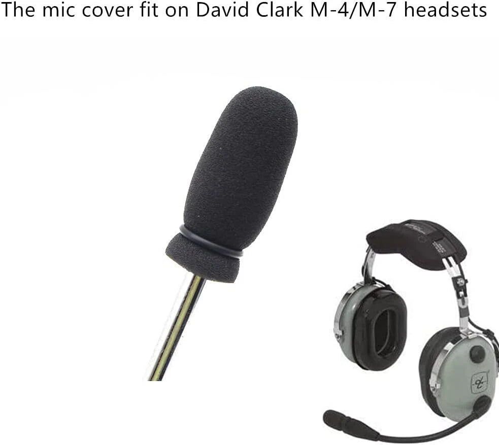 10 Pack Soft Mic Foam Covers for David Clark Aviation Headsets