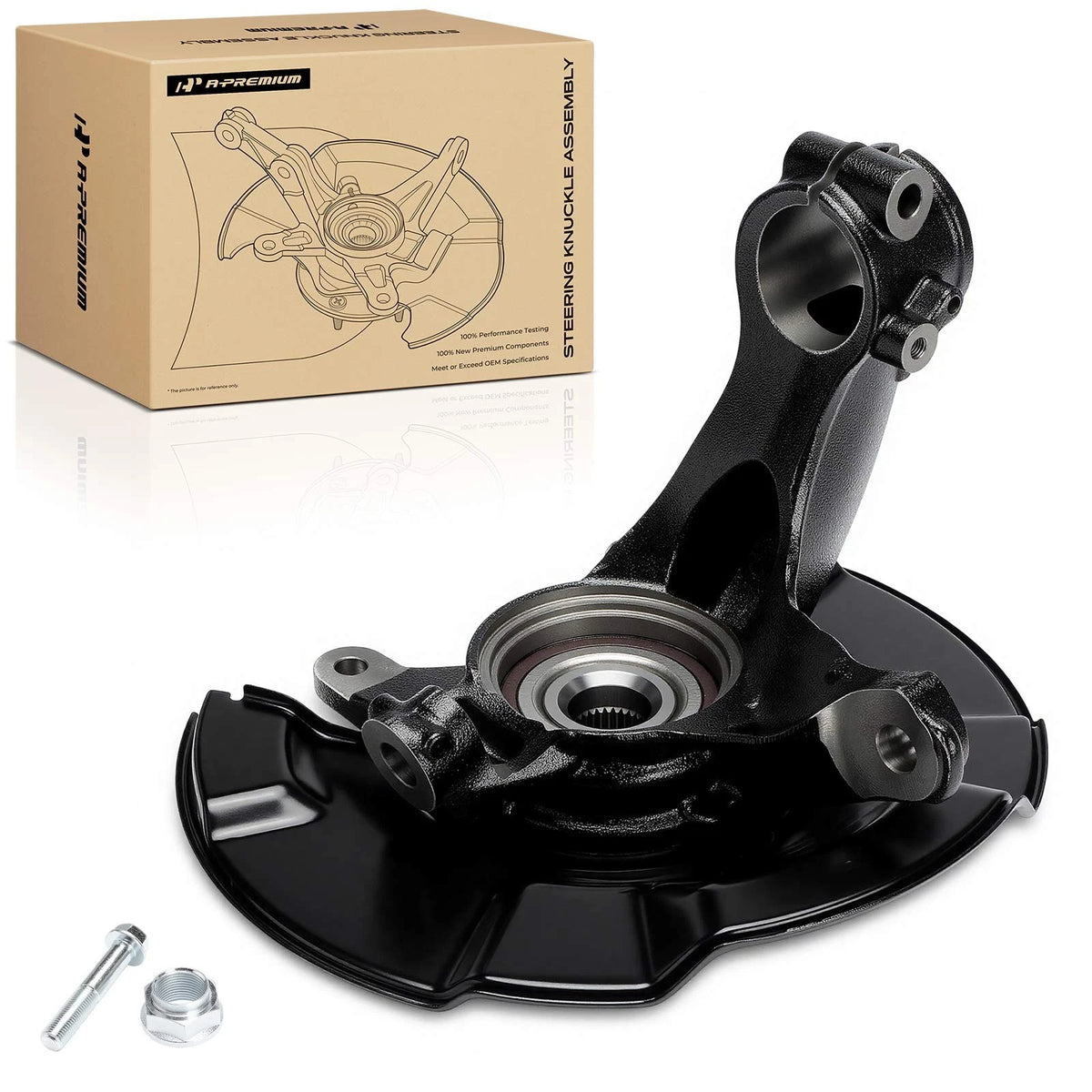 Front Right Steering Knuckle & Hub Bearing for Honda Accord (2018–2022) 51211-TVA-A01, 45255-TVC-A10, 44600-TVA-A00