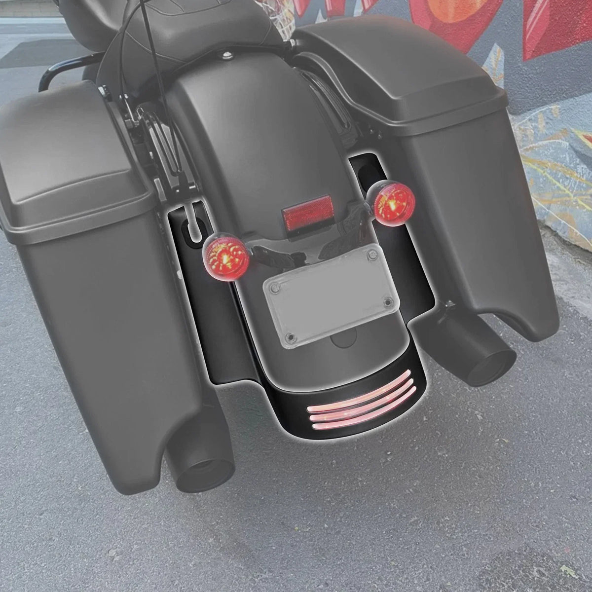 Matte Black Rear Fender Fascia for Harley Touring Electra Road Glide (2014–UP)
