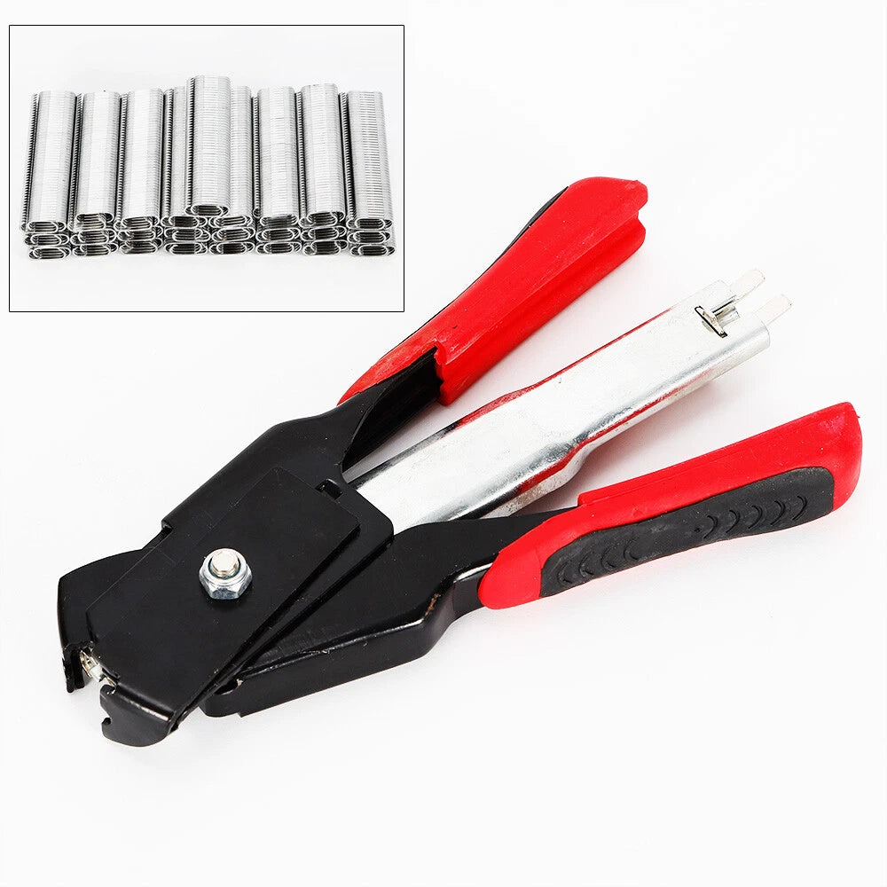 Hog Ring Pliers Kit for Seat Cover Upholstery (2500 C Clips)