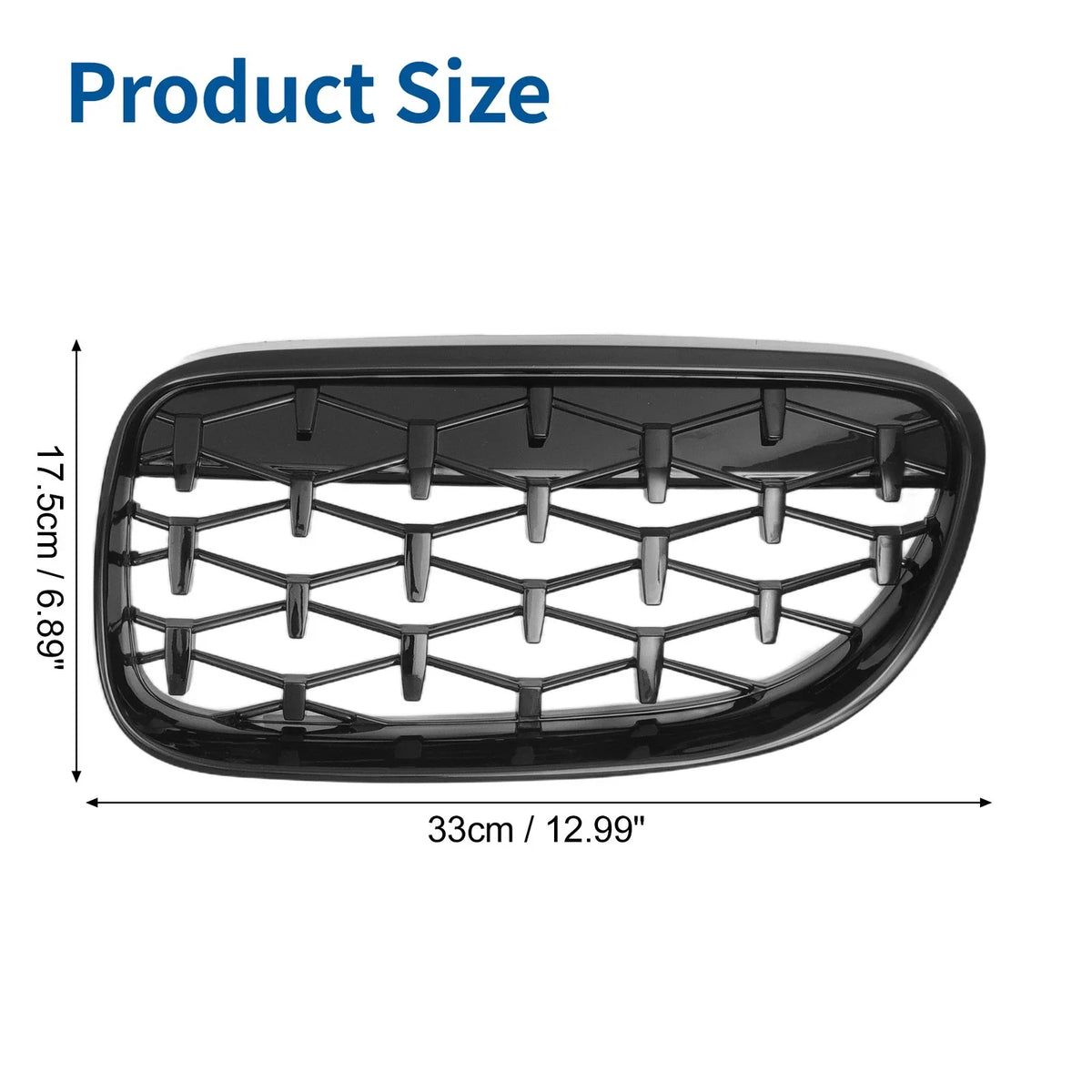 Grille for BMW 328i 335is 335i xDrive Black 1 Pair