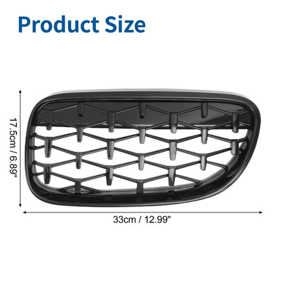 Grille for BMW 328i 335is 335i xDrive Black 1 Pair