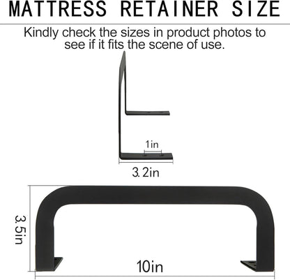 Set of 4 Mattress Retainer Bar Brackets for Preventing Mattress Sliding