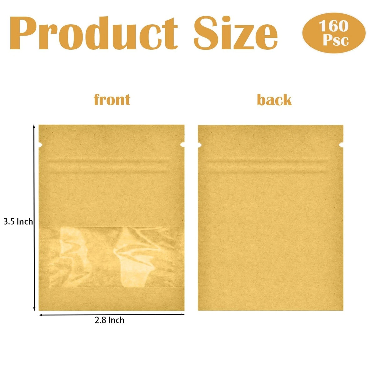 2X Resealable Seed Bags 2.8×3.5 in for Various Uses (Pack of 160)