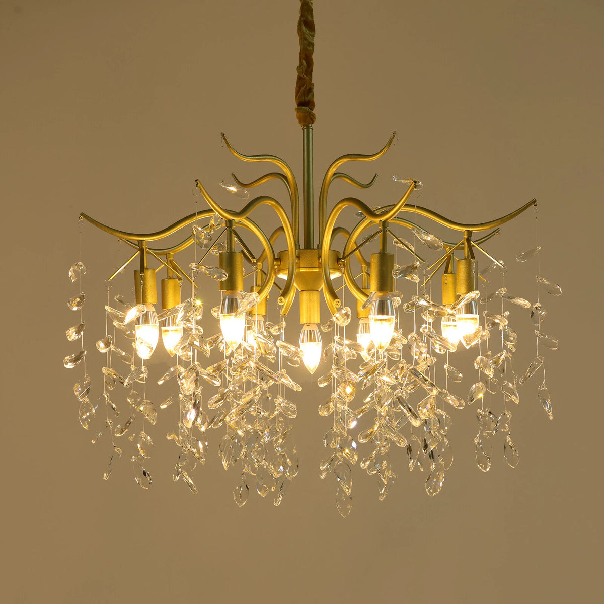 Modern 8+1 Luxury Crystal Chandelier Ceiling Fixture Pendant Lamp