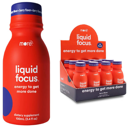 Liquid Focus Nootropic Smart Drink for More Labs (Pack of 12)