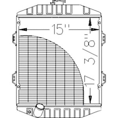 Tractor Radiator for John Deere (Fits 212090) 17 3/8 x 15 x 1 7/8