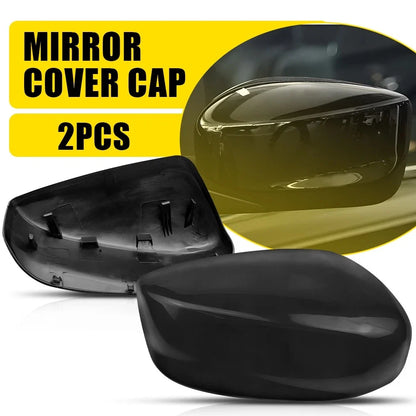 Set of 2 Gloss Black Exterior Rear View Mirror Cover Trim for Honda Accord (2008–2013)
