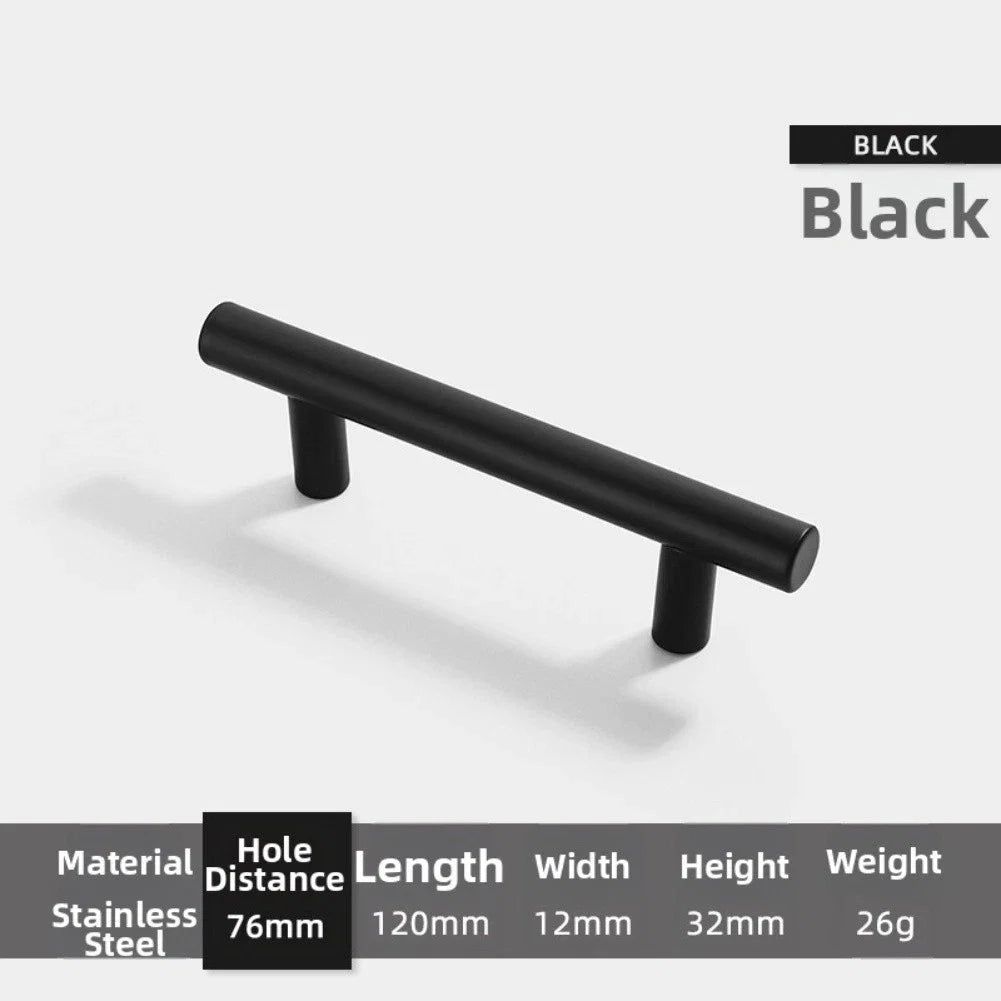 Stainless Steel Black Handle for Cabinet Drawer Dresser Wardrobes