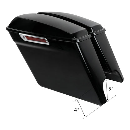 5" Stretched Extended Hard Saddlebags for Harley Street Road Glide (1993–2013)