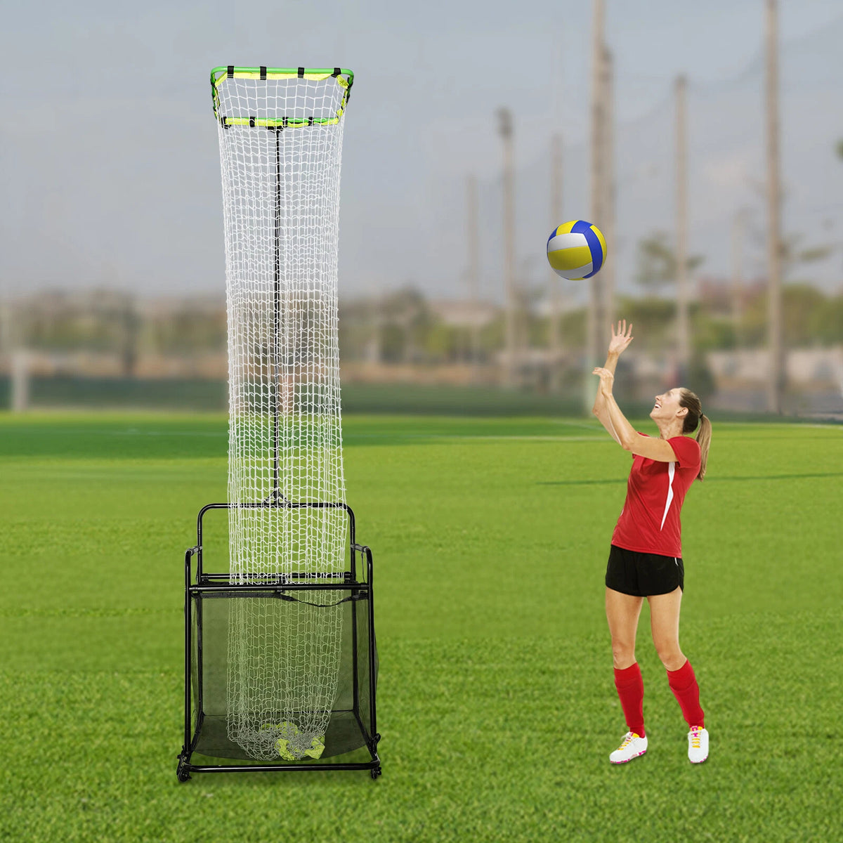 Volleyball Setting Trainer with Adjustable Height & Angle