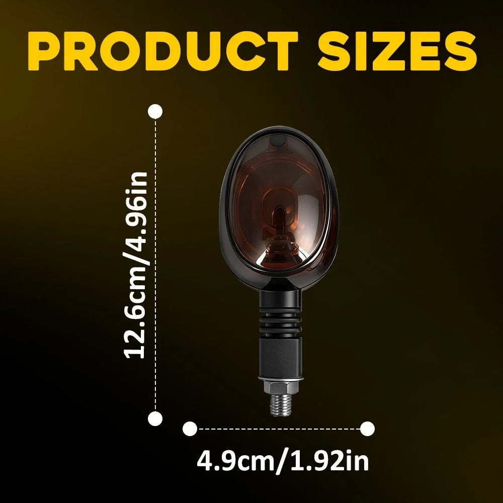 Smoked Amber Turn Signal Indicator Lamps for Buell X1 Blast (1999–2002)