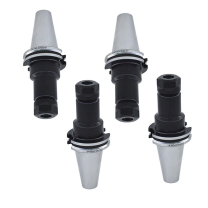 Set of 4 CAT40-ER20 Collet Chucks Tool Holder 4" Gage Length