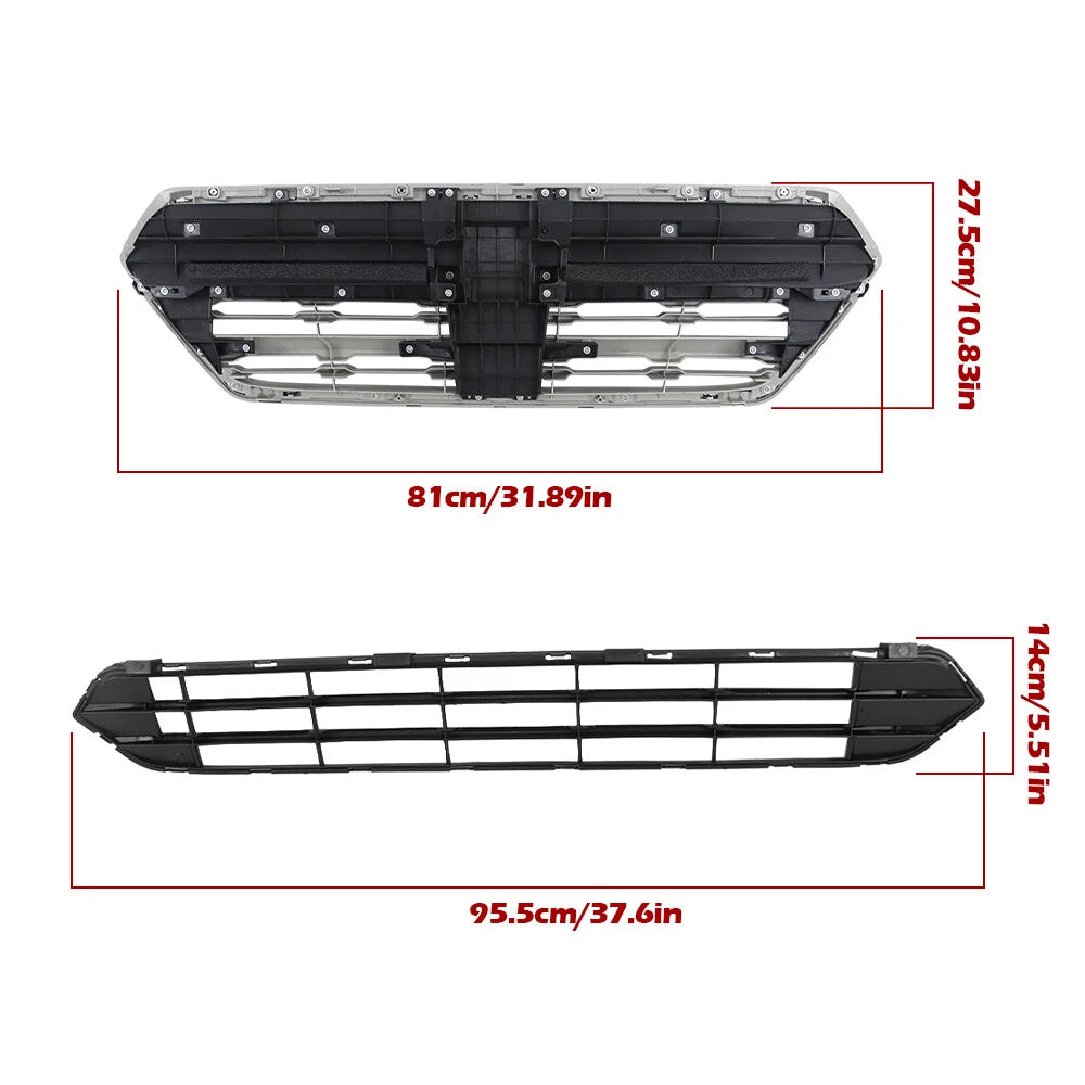 Set of 2 Grilles for Subaru Outback (2015–2017) 91121AL05A 57731AL03A
