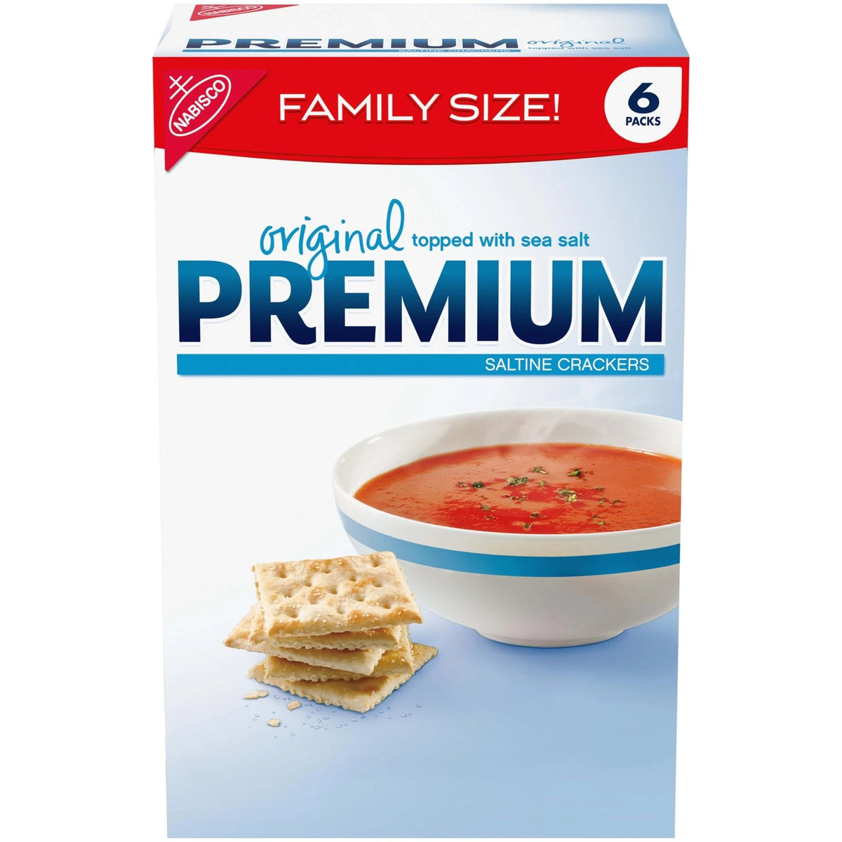 Saltine Crackers Family Size 24 oz - Light Crunchy Soup Snacks