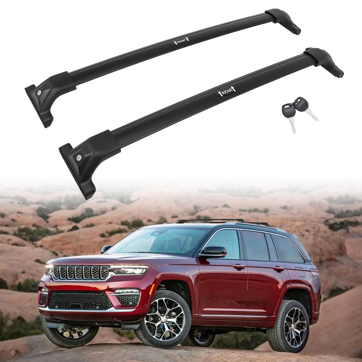 Roof Rack Cross Bars for Jeep Grand Cherokee L & WL (2021–2023)