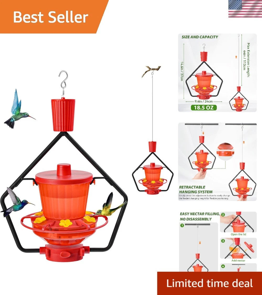 Hummingbird Feeder for Easy Clean & UV Resistant