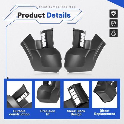 Front Bumper End Caps for Toyota Tundra (2022–2024) - CON-A000045, 52113-0C911, 52112-0C912