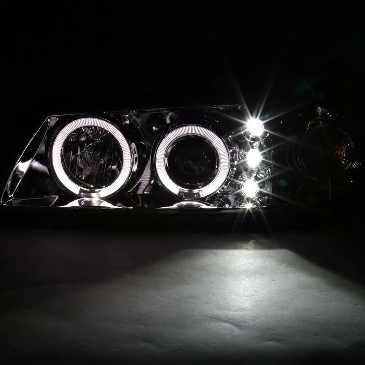 Set of 2 LED Halo Projector Headlights for Chevy Impala (2000–2005) NTR2146