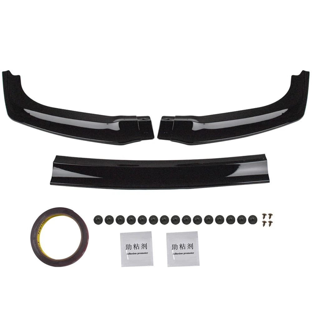 Front Bumper Lip for Honda Civic Si FK7 (2017–2021) - 10th Gen Civic Si Underbody Spoiler, 3 pc Style Front Sporty Lip Splitter