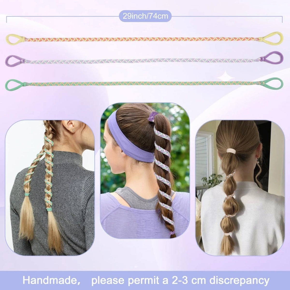 4 Pcs Spiral Hair Ties for Women (Pack of 4) - Bright Colors