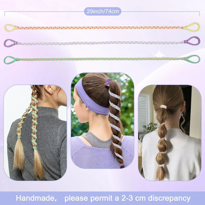 4 Pcs Spiral Hair Ties for Women (Pack of 4) - Bright Colors