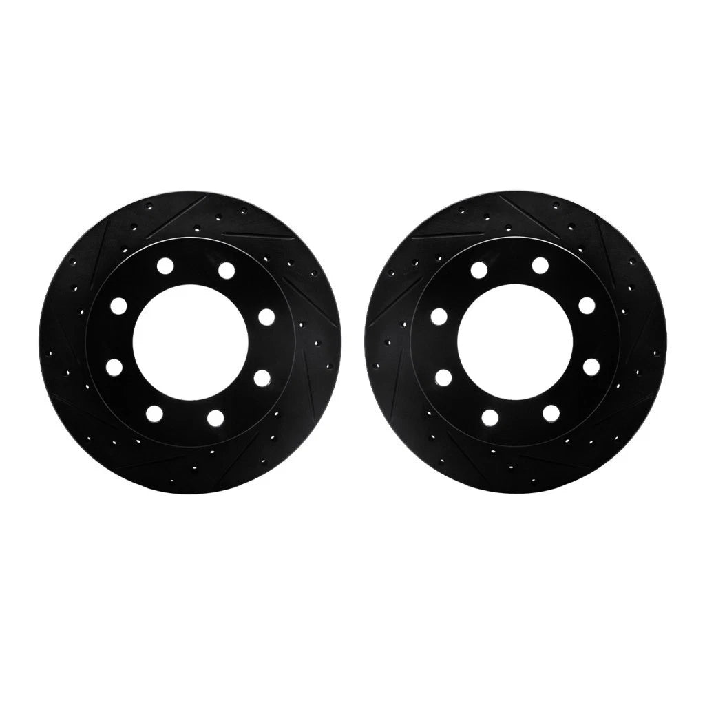 Rotor Set for GMC Sierra 2500 (1999–2004) ALX-PAU-DF-8002-48006-CLA2 Vented Drilled Slotted