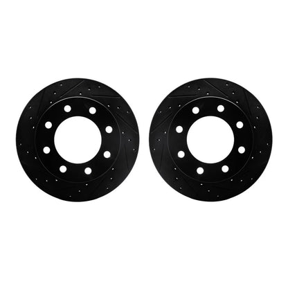 Rotor Set for GMC Sierra 2500 (1999–2004) ALX-PAU-DF-8002-48006-CLA2 Vented Drilled Slotted