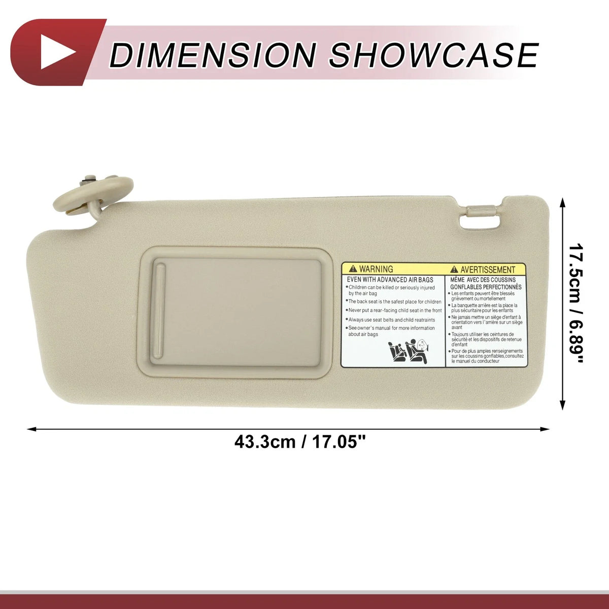 Sun Visor No.74320-04181-B1 for Toyota Tacoma (2005–2011) Left Driver Side