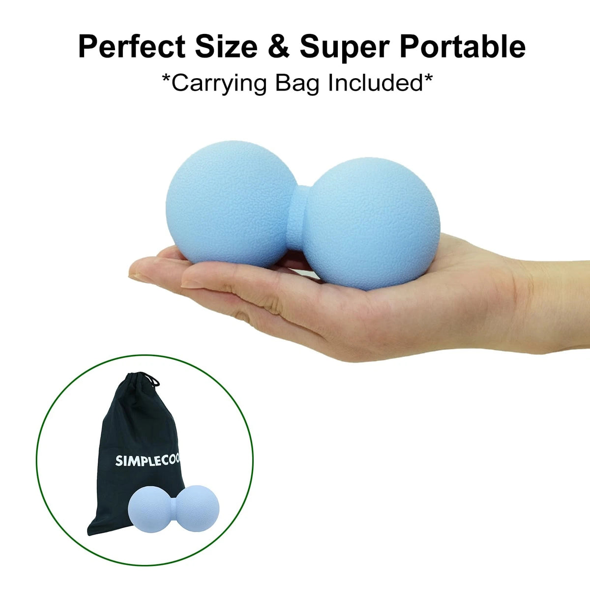 2X Hard Peanut Massage Ball & Double Lacrosse Ball for Deep Tissue Relief