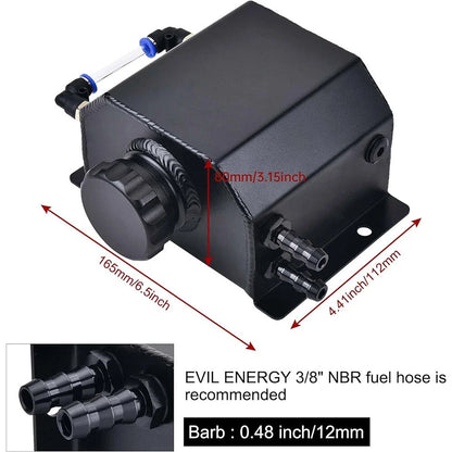1L Black Aluminum Coolant Overflow Bottle for Honda Civic 1.5T