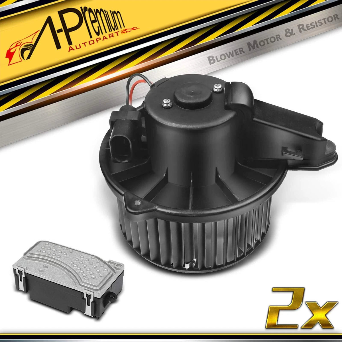 HVAC Heater Blower Motor & Resistor Kit for Audi A6 Quattro (2005) - 4B1820021B, 4F0820521, 4F0820521A, 76939, RU-610