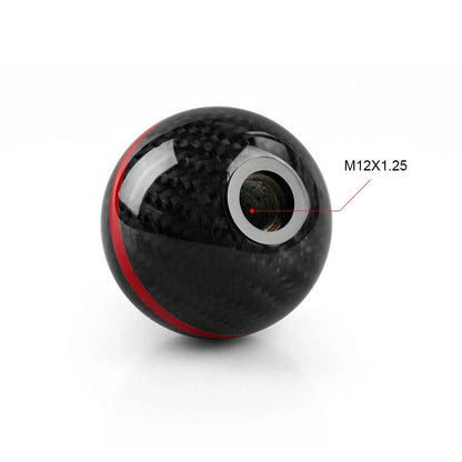 Red Carbon Fiber Shift Knob 5 Speed for Honda Civic CR-Z Accord S2000 (2001–2021)