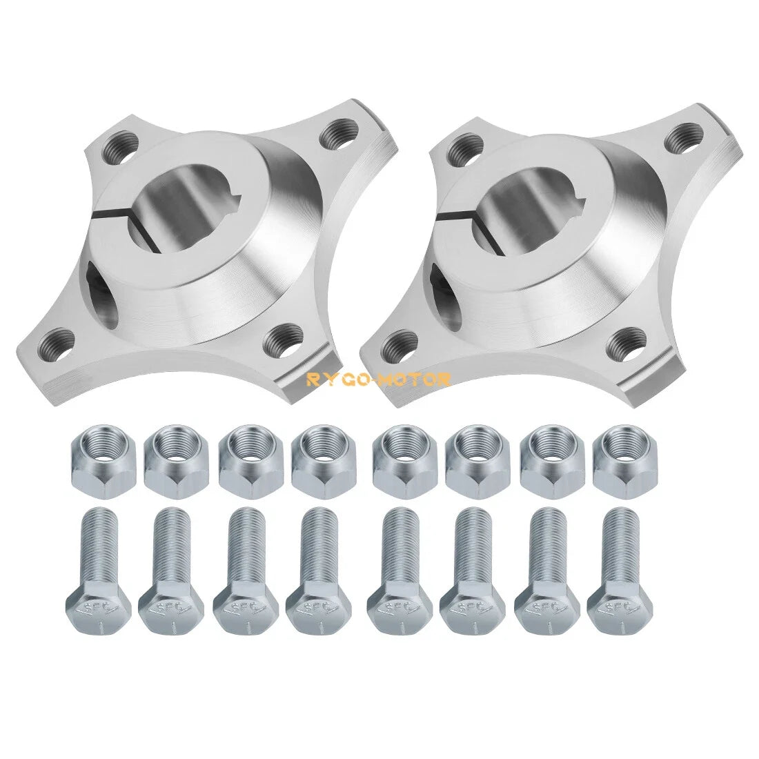 Set of 2 Rear Aluminum Wheel Hubs for Go Kart (Off Road, Wagon, Buggy)