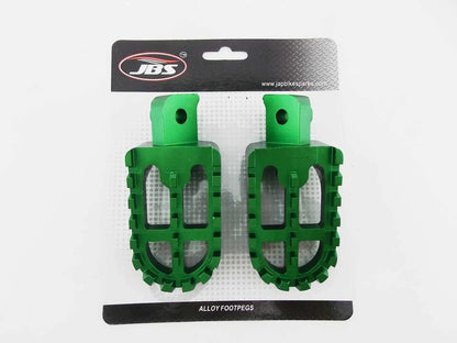 CNC Billet Alloy Foot Pegs for Honda XR70 (1997-2004) -  Green Footrests