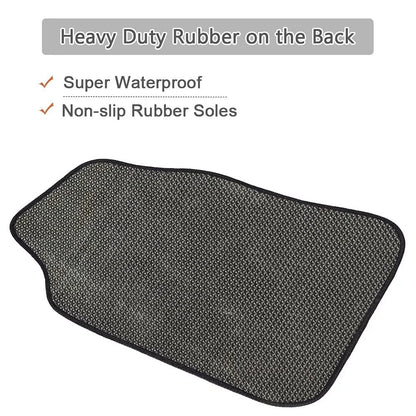 Set of 4 All-Weather Rubber Floor Mats for SUV, Truck, Van