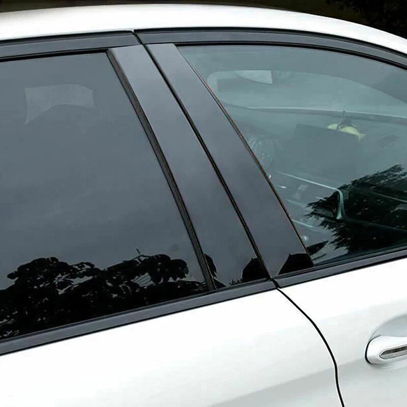 6X Gloss Black Pillar Post Door Trim Cover for KIA Forte Cerato (2014–2018)