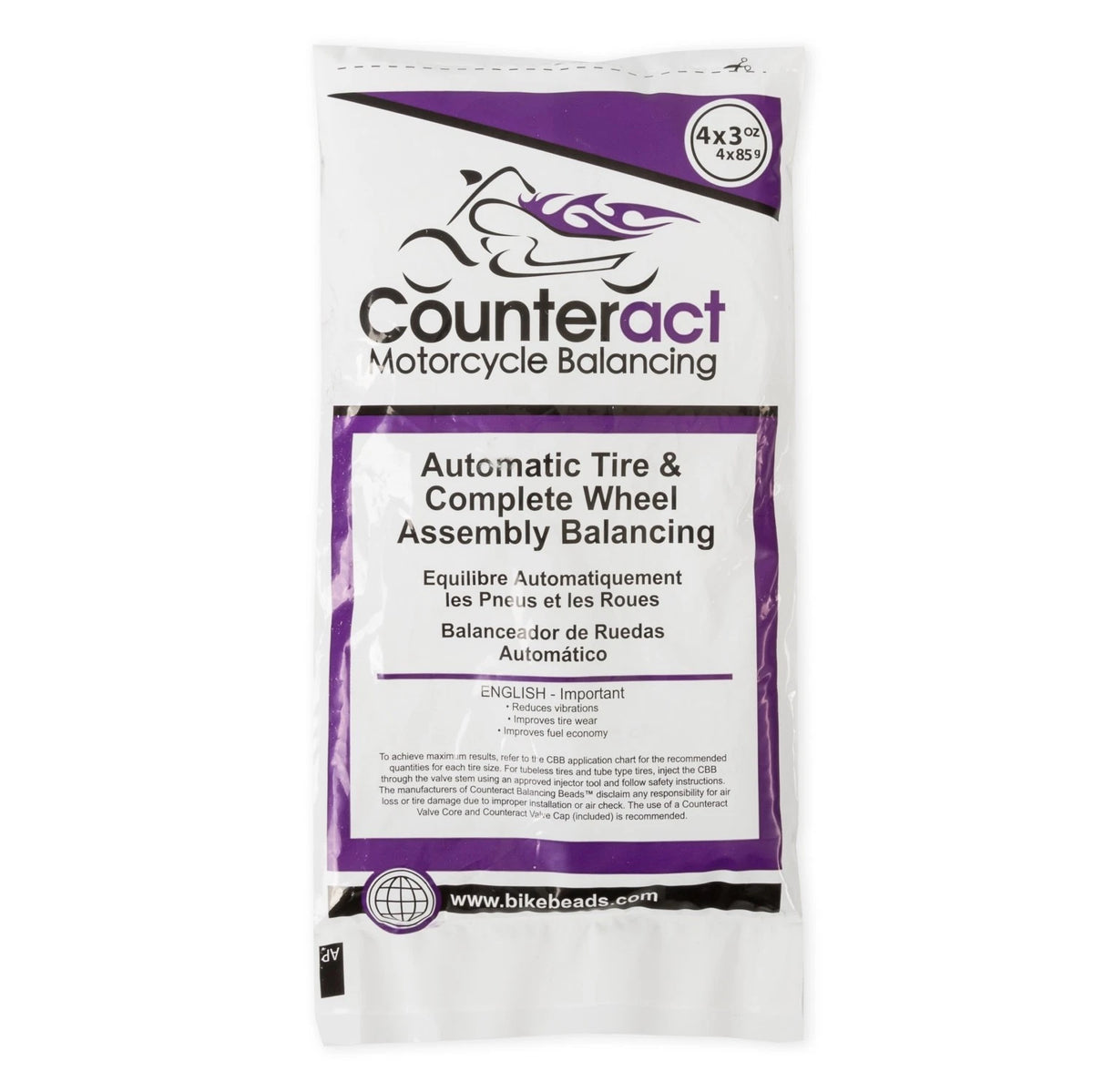 Counter Act Tire Balancing Beads 3oz for