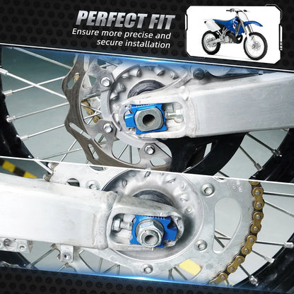 Pair Rear Axle Block Chain Adjusters for Yamaha YZ125 YZ250 (2002–2023)
