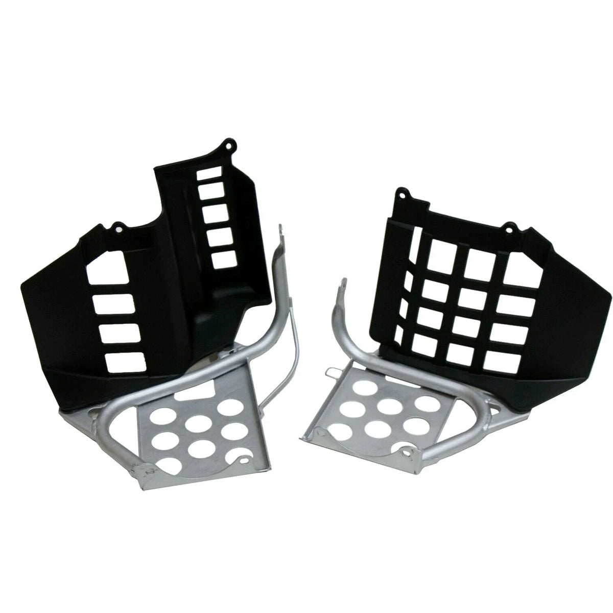 Set of 2 Heel Guard Footrests with Black Nerf Bars for Yamaha Banshee (1987–2006)