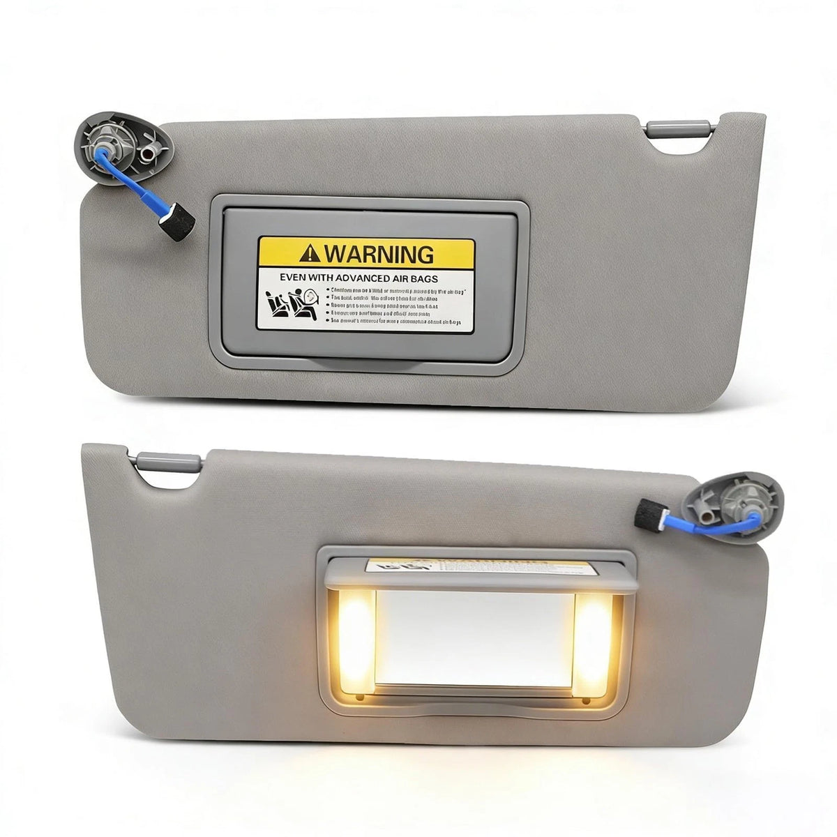 Set of 2 Grey Sun Visors for Compatible Vehicles