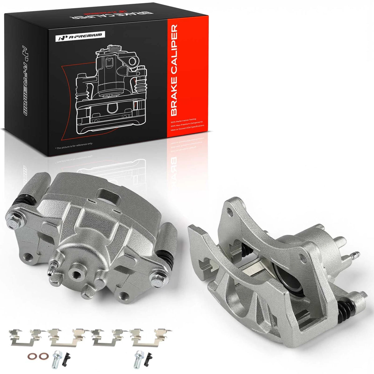 A-Premium Pair Front Brake Calipers w/Bracket for Mitsubishi Outlander (2007–2020) 4605B861, 4605A257, 4605A861