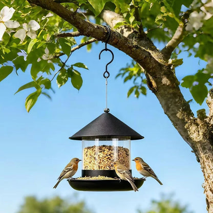 Durable Wild Bird Feeder for Multiple Suspension Options (1.8L)