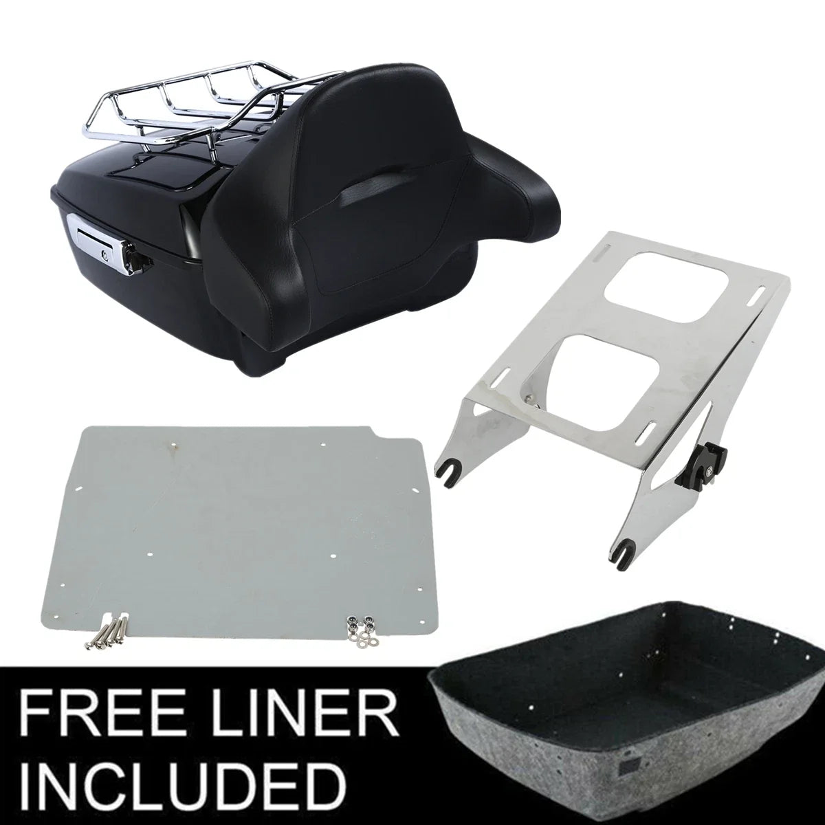 Trunk Mount Rack Pad Plate for Harley Touring Road King (2014–2023)