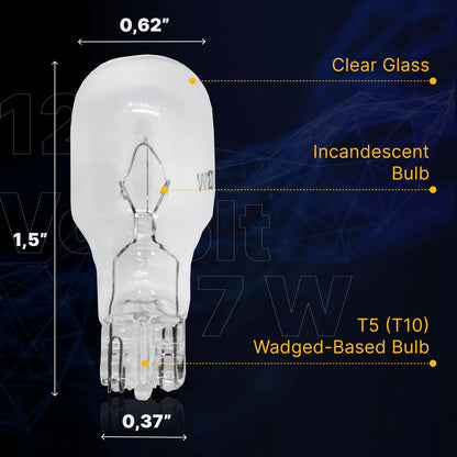 T5 Low Voltage Landscape Lights (12V, 7W) - Clear (Pack of 10)