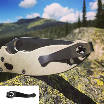 4PC Titanium Deep Carry Pocket Clip for Spyderco Para 2, 3, Yojimbo