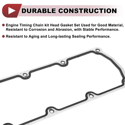 Engine Timing Cover Gasket Set for Chevrolet 4.8L 5.3L 6.0L 6.2L (2000–2023)